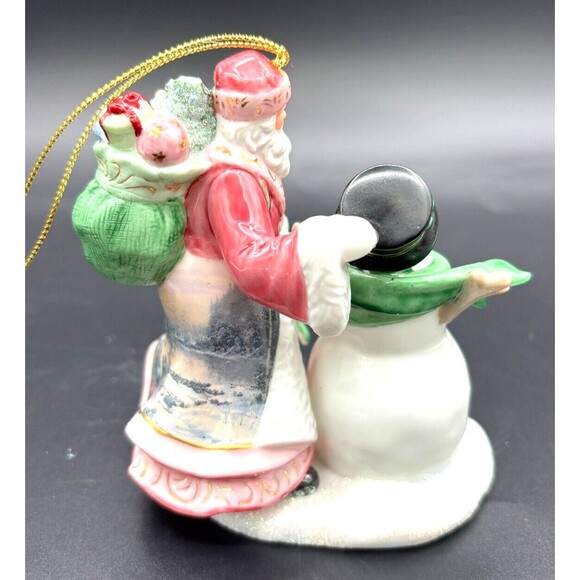 Thomas Kinkade Lighted Figurine Spirit of Winter's Glow Bone China 2004 Bradford - Picture 3 of 12